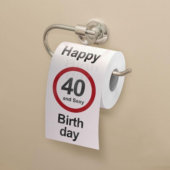 GOODS+GADGETS Lustiges Fun Klopapier zum 40. Geburtstag Toilettenpapier Geschenkartikel Geburtstags-Dekoration 40 und Sexy!