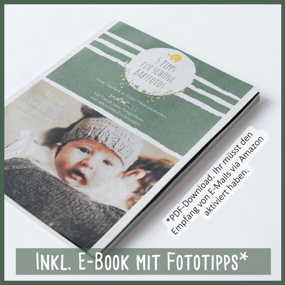Meilensteinkarten Baby by snaPmee - 40 Fotokarten für Mädchen & Junge - Mein Erstes Jahr Set mit wichtigen Fortschritten + Monatskarten 1-12 (Größe A6) Eukalyptus