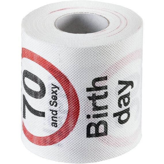 GOODS+GADGETS Lustiges Fun Klopapier zum 70. Geburtstag Toilettenpapier Geschenkartikel Geburtstags-Dekoration 70 und Sexy!