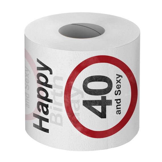 GOODS+GADGETS Lustiges Fun Klopapier zum 40. Geburtstag Toilettenpapier Geschenkartikel Geburtstags-Dekoration 40 und Sexy!