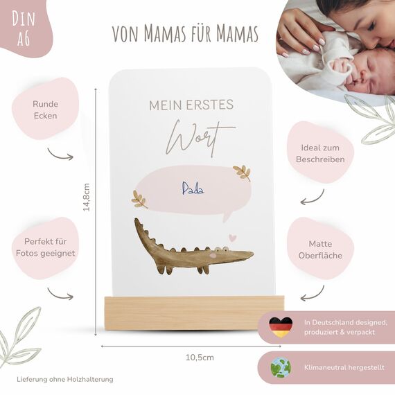 MeinBaby123® Meilensteinkarten "Dein erstes Jahr" | Meilenstein Karten Set Geschenk zur Geburt | Fotokarten für das erste Jahr | 50 Karten Inkl. Baumwollsäckchen (rosa)