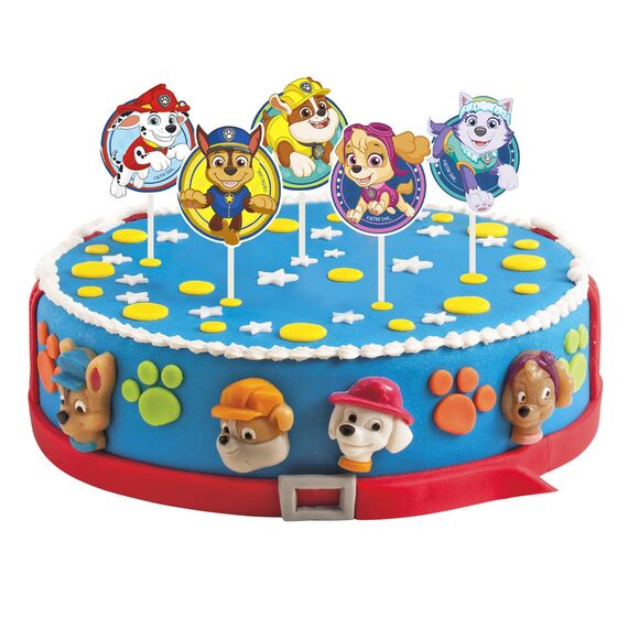 dekora - Set für Cupcakes und Muffin Deko Geburtstag - Paw Patrol Cupcake Topper aus Papier - 16 Stück in 8 verschiedenen Designs (Packung mit 2)