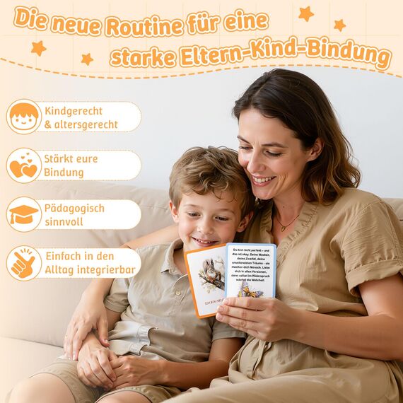 Giftota Affirmationskarten für Kinder - 48 Affirmationskarten inkl. Kartenständer aus Holz - Positive Positive Affirmationen für für Selbstbewusstsein, Mut und Lebensfreude - Süße Tier Stil