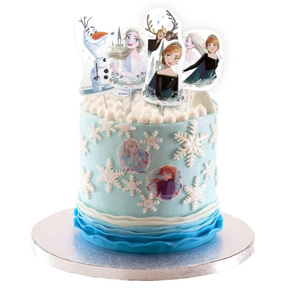 dekora - Set für Cupcakes und Muffin Deko Geburtstag - Die Eiskönigin Cupcake Topper aus Papier - 16 Stück in 8 verschiedenen Designs