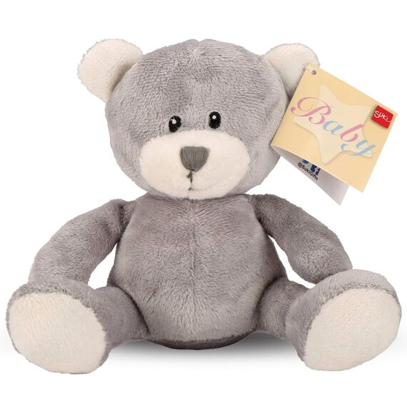 Baby Box Shop – 14 Babygeschenke, ideal für Babypartygeschenke, Unisex-Babygeschenke, mit neuen Babyartikeln für Neugeborene und einem grauen Plüsch-Teddybären