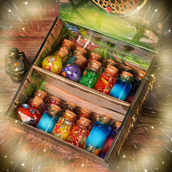 Mystery Potions Kreative Geschenk für Kinder, 20 Zaubermischung Zauberer Zaubertrank Flaschen, Handwerk Spielzeug Kreative Weihnachten Geburtstag Geschenke für Jungen & Mädchen Alter 6 7 8 9 10+