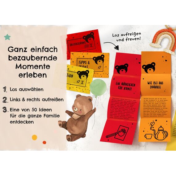Losbox zur Geburt - Das Geschenk zur Geburt für Mama, Papa & Baby I 50 Lose mit wundervollen Ideen für das erste Jahr I Geschenk zur Geburt für Mädchen & Jungen und Geschenkidee für werdende Eltern