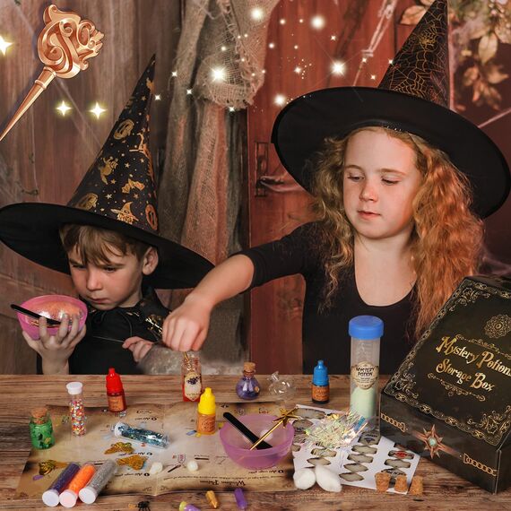 Mystery Potions Kreative Geschenk für Kinder, 20 Zaubermischung Zauberer Zaubertrank Flaschen, Handwerk Spielzeug Kreative Weihnachten Geburtstag Geschenke für Jungen & Mädchen Alter 6 7 8 9 10+