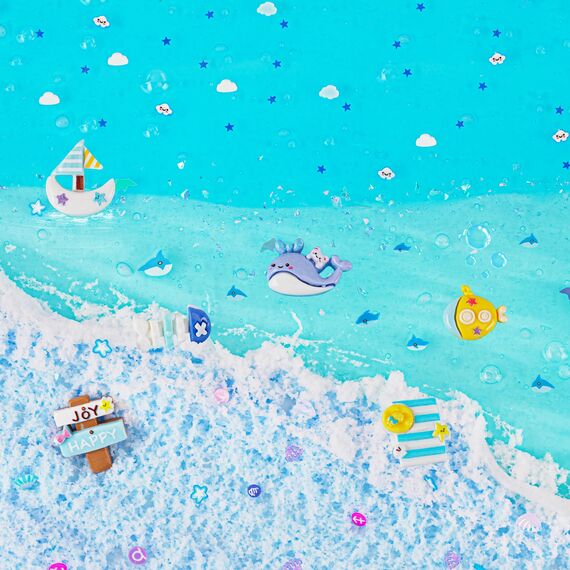LAWOHO 6 Stück Farbverlauf Blau Slime Set enthält Fluffy Cloud Wolkenschleim, Clear Slime & Butter Schleim, Schleim Kinder Party Geschenk, Geburtstag Weihnachten Geschenk für Mädchen & Jungen(Ozeane)