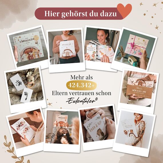 EULENTALER® Meilensteinkarten Baby I Von Pädagogen gestaltet I Meilensteinkarte Set als Geschenk zur Geburt I 48 Karten Inkl. Geschenkbox für Mädchen I Mein erstes Jahr mit allen Meilensteinen