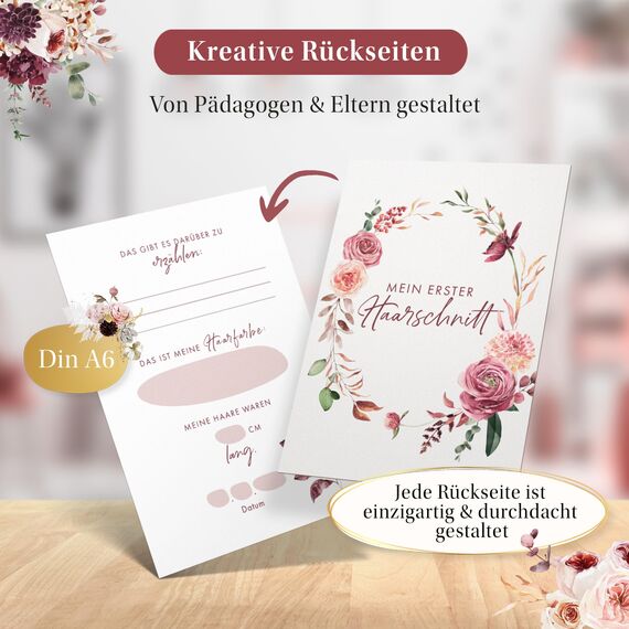 EULENTALER® Meilensteinkarten Baby I Von Pädagogen gestaltet I Meilensteinkarte Set als Geschenk zur Geburt I 48 Karten Inkl. Geschenkbox für Mädchen I Mein erstes Jahr mit allen Meilensteinen