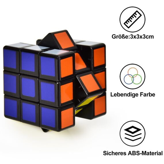 Willingood Mini Zauberwürfel Set, 12 Stück 3 * 3 * 3cm Magic Würfel Party Mitgebsel Kindergeburtstag Gastgeschenke für Weihnachten Reisespiele Geburtstag Mädchen und Jungen Klein Magic Cube