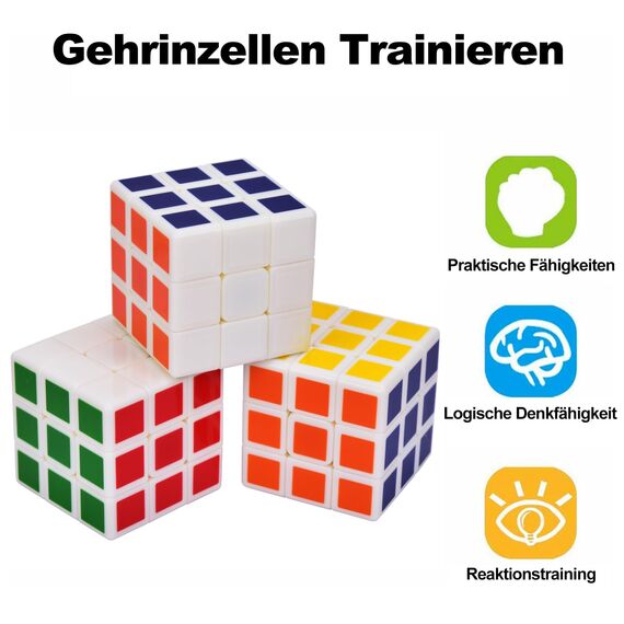 Willingood Mini Zauberwürfel, Weiß 12 Stück 3 * 3 * 3cm Party Mitgebsel Kindergeburtstag Gastgeschenke für Weihnachten Reisespiele Geburtstag Mädchen und Jungen