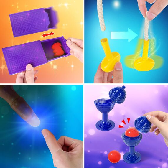Heyzeibo Zaubertricks - Zauberkasten mit Zauberstab & Anleitung für Kinder, Weihnachten Geburtstag Geschenk Spielzeug für Kinder im Alter von 6 7 8 9 10 11 12 Jahre Alt