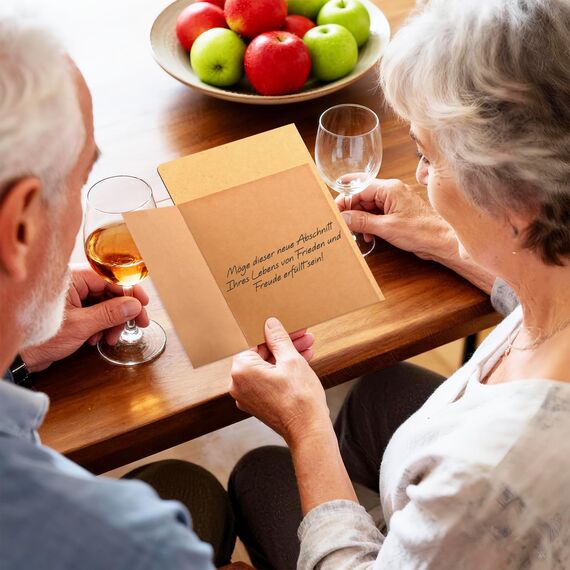 Giftota Karte Ruhestand Holz Klappkarte, Karte zum Ruhestand mit Lustigen Motiven, Abschiedskarte Kollegen, Rentner Geschenk Mann Frauen