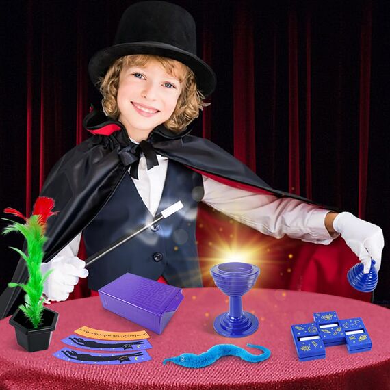 Heyzeibo Zaubertricks - Zauberkasten mit Zauberstab & Anleitung für Kinder, Weihnachten Geburtstag Geschenk Spielzeug für Kinder im Alter von 6 7 8 9 10 11 12 Jahre Alt