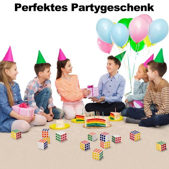 Willingood Mini Zauberwürfel, Weiß 12 Stück 3 * 3 * 3cm Party Mitgebsel Kindergeburtstag Gastgeschenke für Weihnachten Reisespiele Geburtstag Mädchen und Jungen