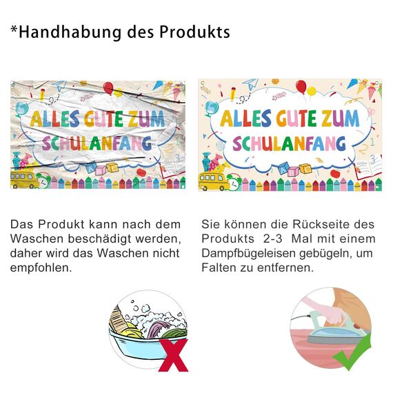 Einschulung Deko Banner, Alles Gute Zum Schulanfang Banner, Deko Einschulung Mädchen 2025 für Schulanfang Junge Mädchen 180 * 110cm (Weiß)