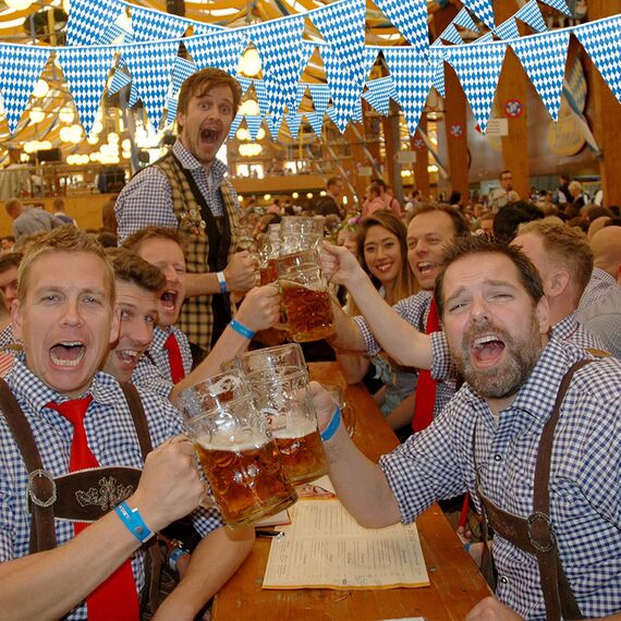 30M Bayrische Deko Oktoberfest Party Girlande Oktoberfest Wimpel Bayern Deko Wimpelkette Blau und Weiß Wetterfest Banner Schulanfang Einschulung Deko
