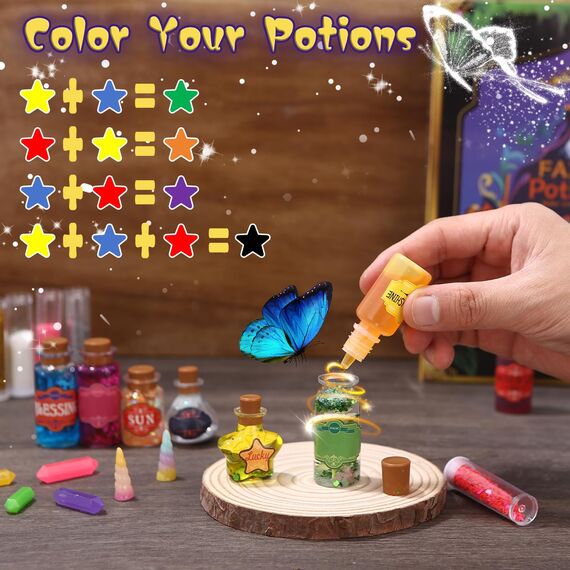 DIY Zaubertränke Kit, Zaubertrank Set Kinder, Zaubermischung Basteln, Kreative Geschenk für Kinder, Handwerk Spielzeug Weihnachten Geburtstag Oster Geschenke für Jungen & MäDchen Alter 6 7 8 9 10+