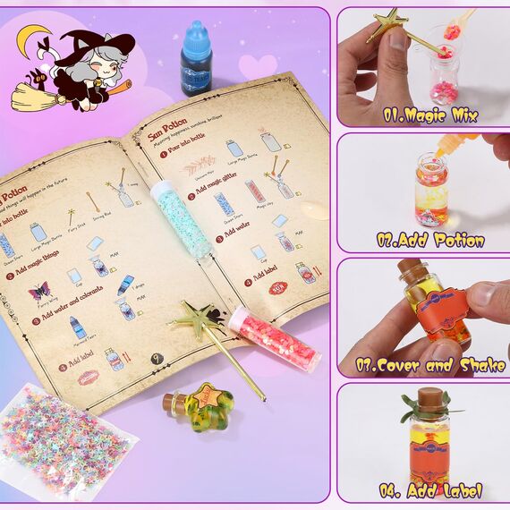 DIY Zaubertränke Kit, Zaubertrank Set Kinder, Zaubermischung Basteln, Kreative Geschenk für Kinder, Handwerk Spielzeug Weihnachten Geburtstag Oster Geschenke für Jungen & MäDchen Alter 6 7 8 9 10+