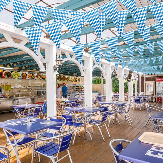 30M Bayrische Deko Oktoberfest Party Girlande Oktoberfest Wimpel Bayern Deko Wimpelkette Blau und Weiß Wetterfest Banner Schulanfang Einschulung Deko