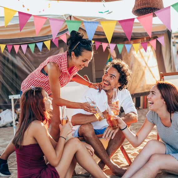 Alintor Wimpelkette Outdoor, 5 Pack Girlande Geburtstag, Einschulung Deko, Wimpelkette Outdoor Wetterfest, für Deko Gartenparty, Regenbogen Deko, Luftschlangen (Kein Stoffbeutel enthalten)
