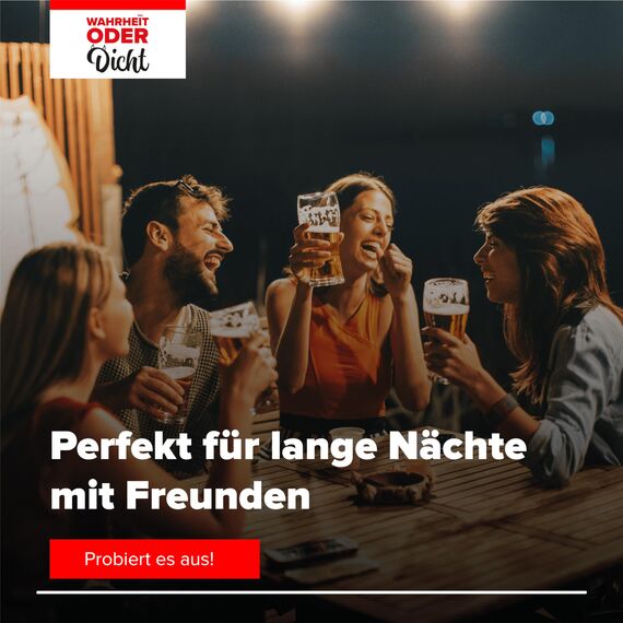 TIPSI Wahrheit oder Dicht Trinkspiel – Partyspiel, Kartenspiel, Saufspiel - Alkohol Geschenke zum Geburtstag – Lustige Spiele für Erwachsene ab 18 - Wahrheit oder Pflicht