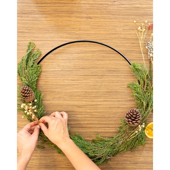 8 Stück 30cm Metallringe zum Basteln, Metallring Schwarz, Dekoring zum Aufhängen, Drahtringe zum Basteln für Wickeltechnik Traumfänger Floristik Hochzeitskranz Weihnachtsdekoration