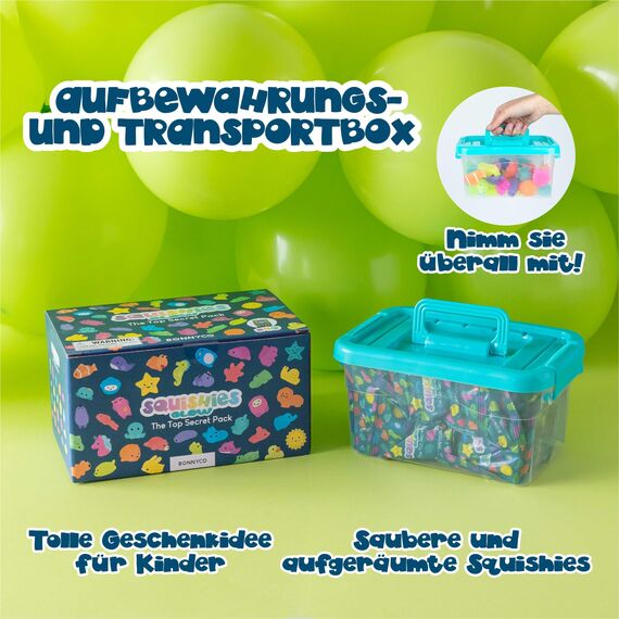 BONNYCO Mochi Squishy Set Mitgebsel Kindergeburtstag Gastgeschenke, 40 Stück Kleine Geschenke für Kinder sie Leuchten im Dunkeln. Mitbringsel Kindergeburtstag Gastgeschenk, Pinata Füllung