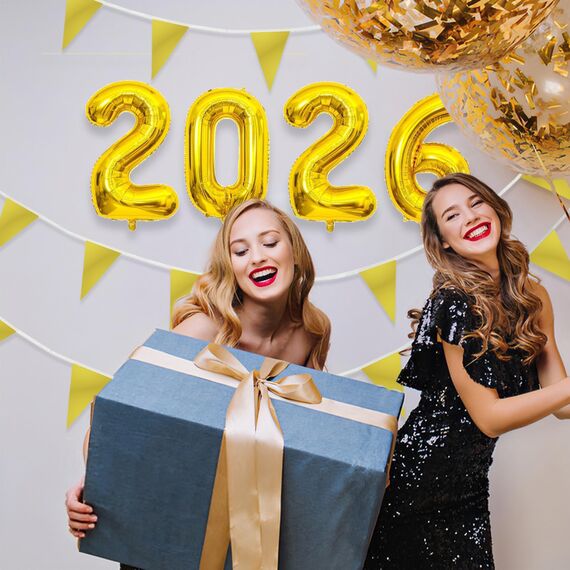 Girlande Wimpelkette Gold 4 Stück - 12M Klein Geburtstag Wimpel Outdoor Kunststoffe Wetterfest Party Deko für Abschluss Abi Geburtstag Rente Hollywood Gatsby BVB Einschulung Abi Silvester Party