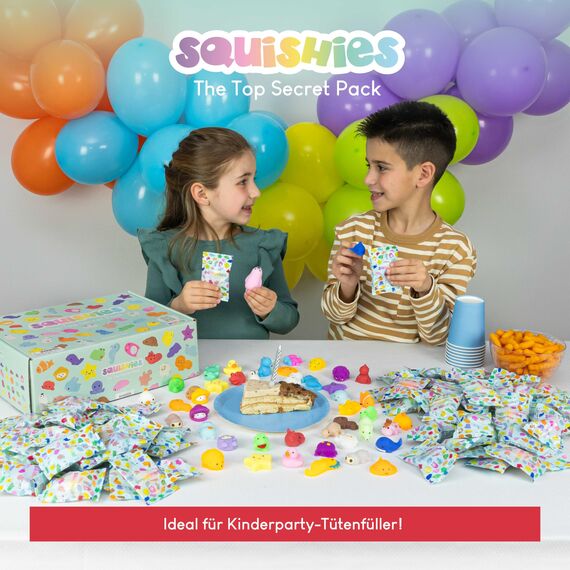 BONNYCO Mochi Squishy Set Mitgebsel Kindergeburtstag Gastgeschenke, 160 Stück Kleine Geschenke für Kinder. Mitbringsel Kindergeburtstag Gastgeschenk, Pinata Füllung. Give Aways, Einschulung Set