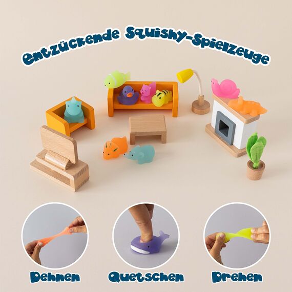 BONNYCO Mochi Squishy Set Mitgebsel Kindergeburtstag Gastgeschenke, 160 Stück Kleine Geschenke für Kinder sie Leuchten im Dunkeln. Mitbringsel Kindergeburtstag Gastgeschenk, Pinata Füllung