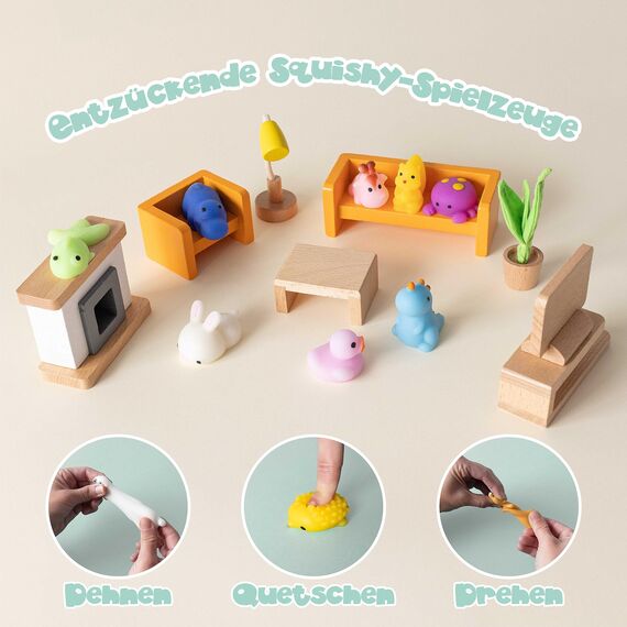 BONNYCO Mochi Squishy Set Mitgebsel Kindergeburtstag Gastgeschenke, 160 Stück Kleine Geschenke für Kinder. Mitbringsel Kindergeburtstag Gastgeschenk, Pinata Füllung. Give Aways, Einschulung Set