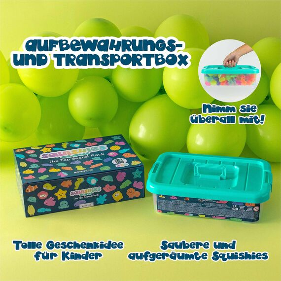 BONNYCO Mochi Squishy Set Mitgebsel Kindergeburtstag Gastgeschenke, 80 Stück Kleine Geschenke für Kinder sie Leuchten im Dunkeln. Mitbringsel Kindergeburtstag Gastgeschenk, Pinata Füllung