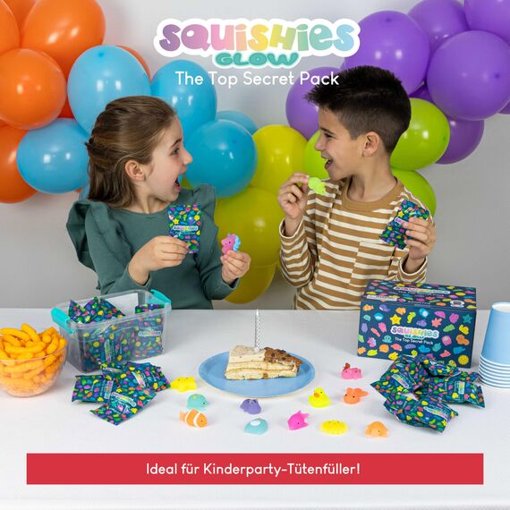 BONNYCO Mochi Squishy Set Mitgebsel Kindergeburtstag Gastgeschenke, 40 Stück Kleine Geschenke für Kinder sie Leuchten im Dunkeln. Mitbringsel Kindergeburtstag Gastgeschenk, Pinata Füllung