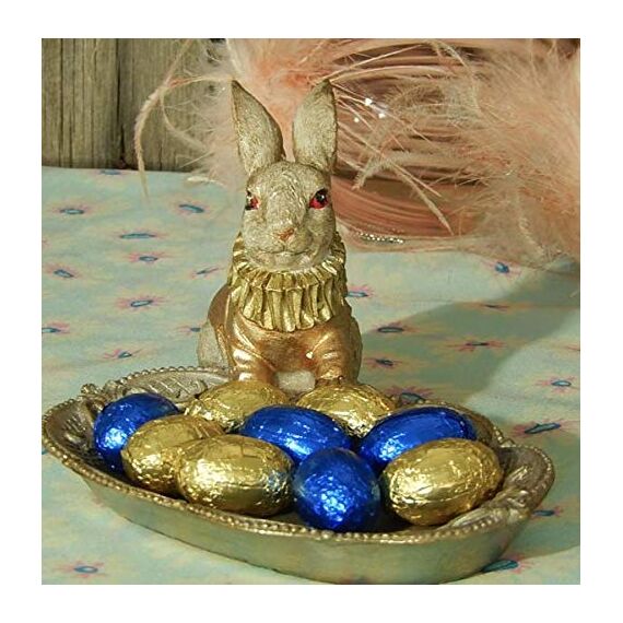 Werner Voss Osterhase mit Schale Hasenfigur Ostern Kartenhalter Hase Osterfigure Barrock Shabby Landhaus