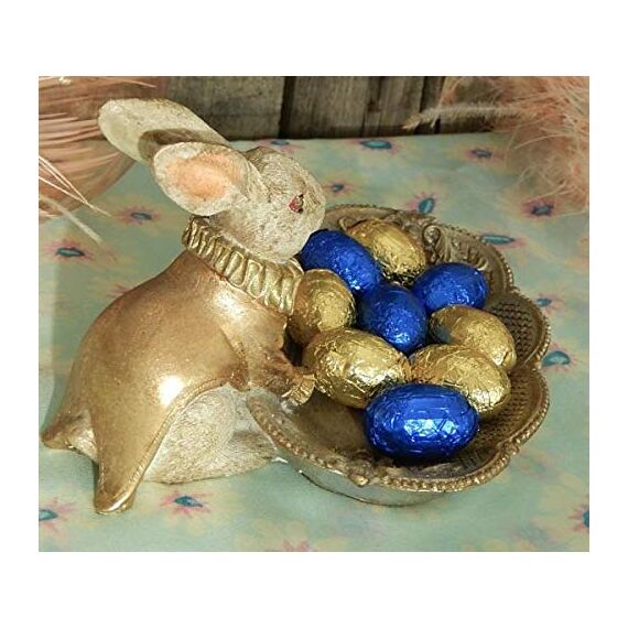 Werner Voss Osterhase mit Schale Hasenfigur Ostern Kartenhalter Hase Osterfigure Barrock Shabby Landhaus