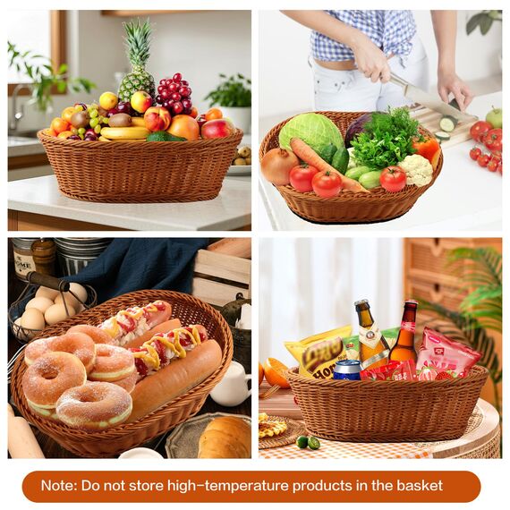 2 Stück Boensi Geschenkkorb, 38x28x12 cm Geschenkkorb-Set mit 1x Korb, 2 x Schleifen,2 x Cellophan-Beutel,1 x Grußkarte für Weihnachten, Geburtstage, Hochzeiten, Ostern