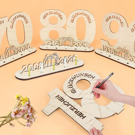 Seutgjie Originelle Geschenk 18. Geburtstag Junge Mädchen 2008-2026, Geldgeschenke Geburtstag 18 mit LED Lichterkette Geschenkpapier, Holz 18 Geburtstag Deko Tischdeko Schild Gästebuch