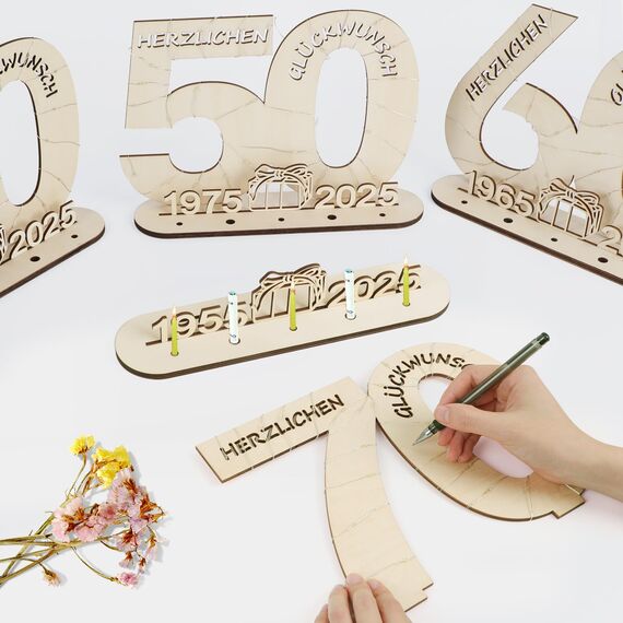 Seutgjie Deko 70 Geburtstag Frau Mann, Geldgeschenke Geburtstag 70 Originelle Holz Schild Gästebuch mit LED Lichterkette für Männer Frauen Jubiläum Tischdeko 1955-2025