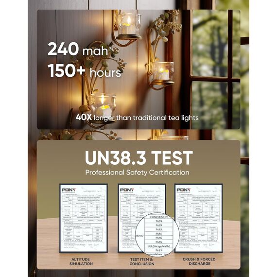 Homemory 24 Stück Flammenlose LED-Teelicht kerzen mit Timer, Set von batteriebetriebenen flackernden Teelichtern, Weihnachtsdekoration, （Warmweiß）