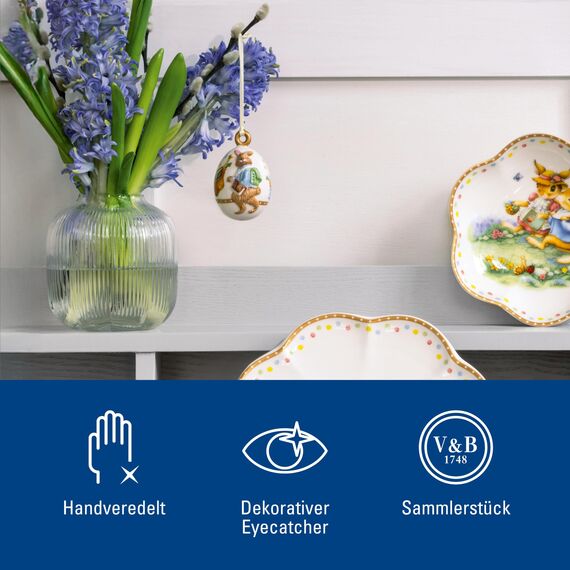 Villeroy & Boch – Annual Easter Edition Jahresei 2025 Bunt, Ornament Ostern zum Aufhängen, Ostern Deko Geschenk, Osterei, Osteredeko, Oster Dekoration, Limitiertes Sammlerstück, Premium Porzellan