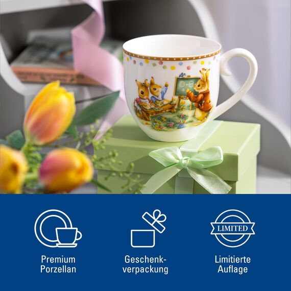Villeroy & Boch – Annual Easter Edition Jahresbecher 2025 Bunt, Becher für Kaffee oder Tee Ostern, Oster Tasse Keramik, Kaffeebecher, Heißgetränkebecher, Limitiertes Sammlerstück, Premium Porzellan