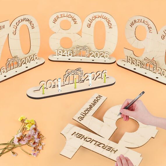 Seutgjie Deko 15 Geburtstag Mädchen Junge 2011-2026, Geldgeschenke Geburtstag 15 mit LED Lichterkette Geschenkpapier, 15 Jahre Jubiläum Kristallhochzeit Hochzeitstag Holz Schild Gästebuch