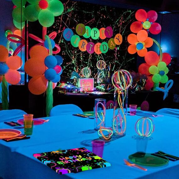 40 Stück Happy Birthday Party Servietten, Cocktail Servietten Einweg Bunte Thema Dekorationen Zubehör für Junge Mädchen Geburtstag Party Deko, 33x33cm