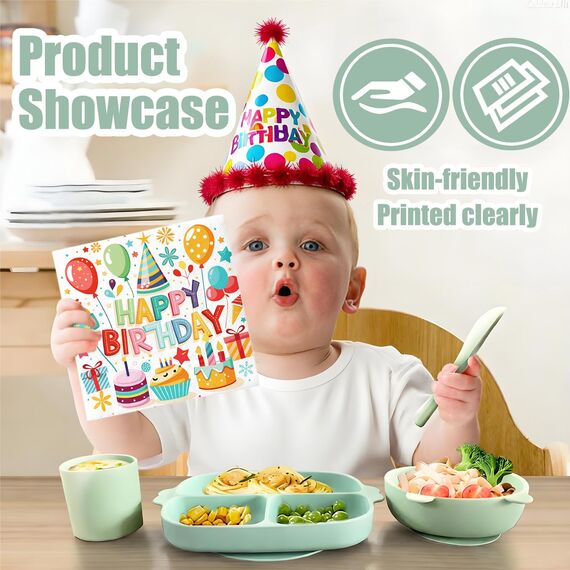 40 Stück servietten geburtstag, 33x33cm tischdeko geburtstag servietten,Bunte Luftballons, Kuchen, servietten kindergeburtstag für Junge Mädchen Geburtstag Party Deko