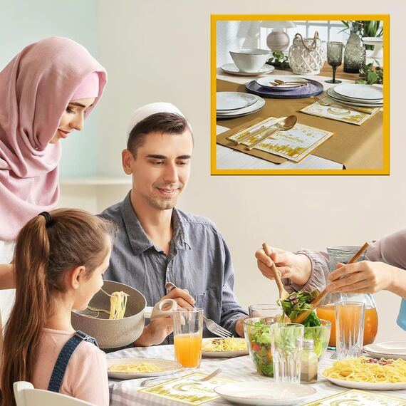 Ramadan servietten weiß gold, 40 Stück ramadan deko servietten gold weiß, ramadan tischdeko, ramadan mubarak, Geeignet für Ramadan-Partys