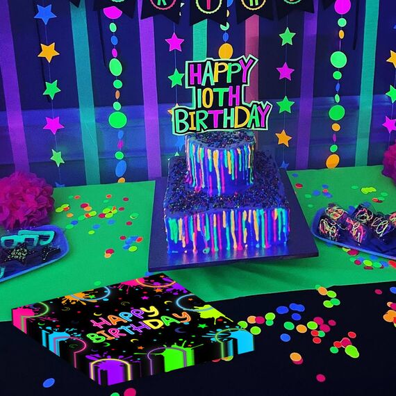 40 Stück Happy Birthday Party Servietten, Cocktail Servietten Einweg Bunte Thema Dekorationen Zubehör für Junge Mädchen Geburtstag Party Deko, 33x33cm