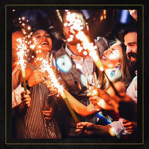h2i Eissterne | 12 x Gold | 60 Sek. Brenndauer | Eisfontäne Sprühkerze Wunderkerze - Highlight für Events Party Hochzeit Geburtstag | Tischfeuerwerk & Deko für Flaschen & Torten | Kat F1